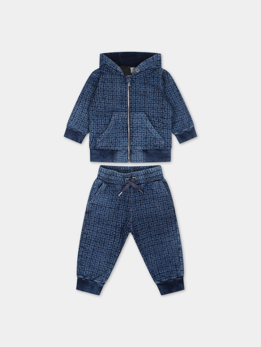 Blue suit for baby boy with 4G motif